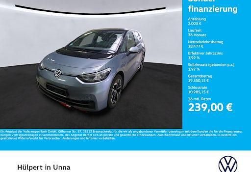 Gebraucht VW ID.3 Pro 150 kW (204 PS) 2021 Blau Kleinwagen