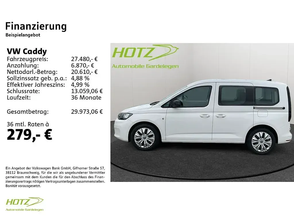 Gebraucht VW Caddy Basis 122 PS (89 kW) 2022 Candyweiß Van / Kleinbus