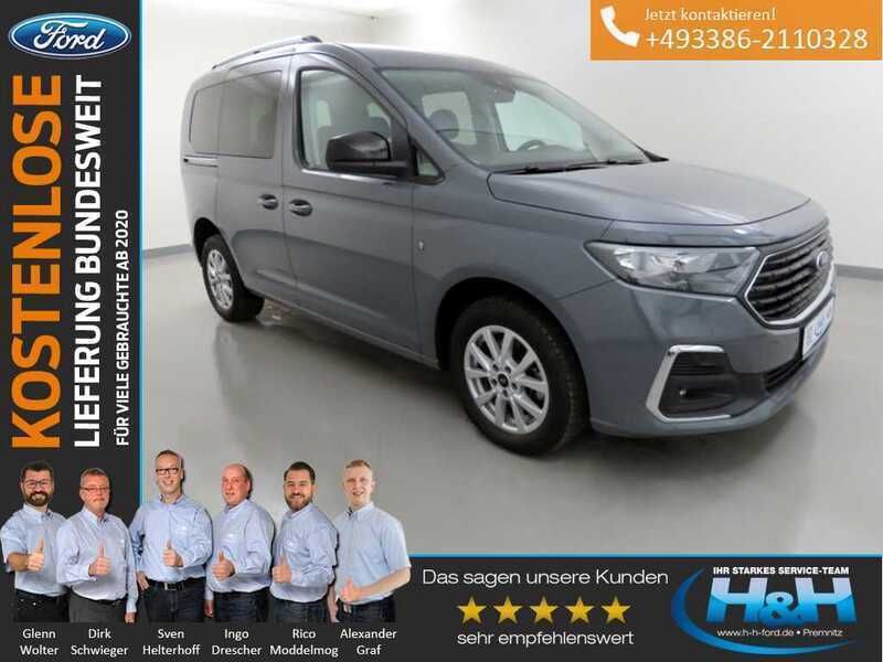 Grau (cyclone steel grey) Gebraucht 2023 Ford Tourneo Connect Titanium Van / Kleinbus | 22.640 € (Guter Preis) - Bild 1/4