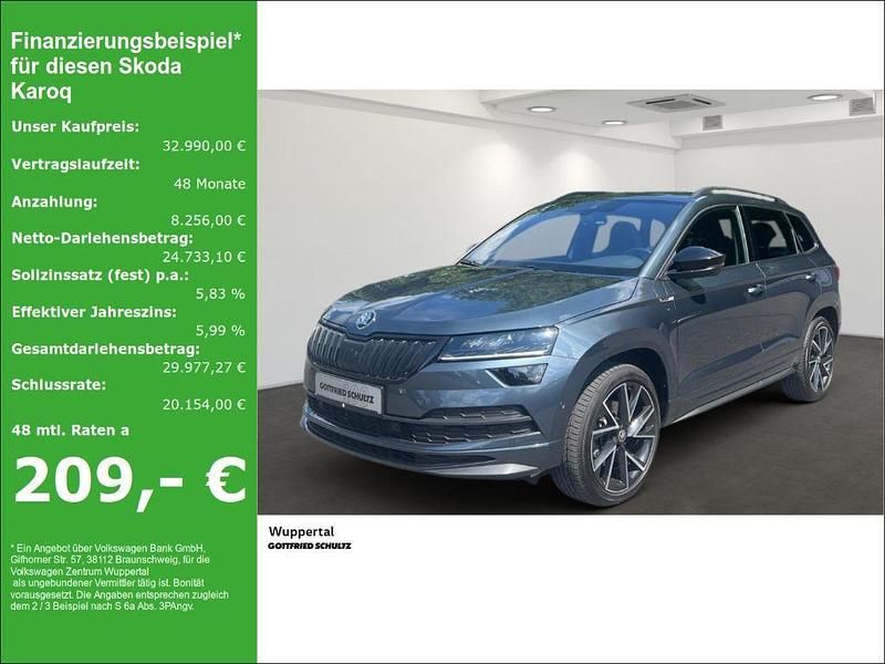 Grau Gebraucht 2021 Skoda Karoq SportLine SUV | 32.990 € (Fairer Preis) - Bild 1/4