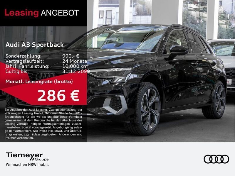 Schwarz Neu 2024 Audi A3 Sportback Advanced Limousine | 27.420 € (Guter Preis) - Bild 1/4