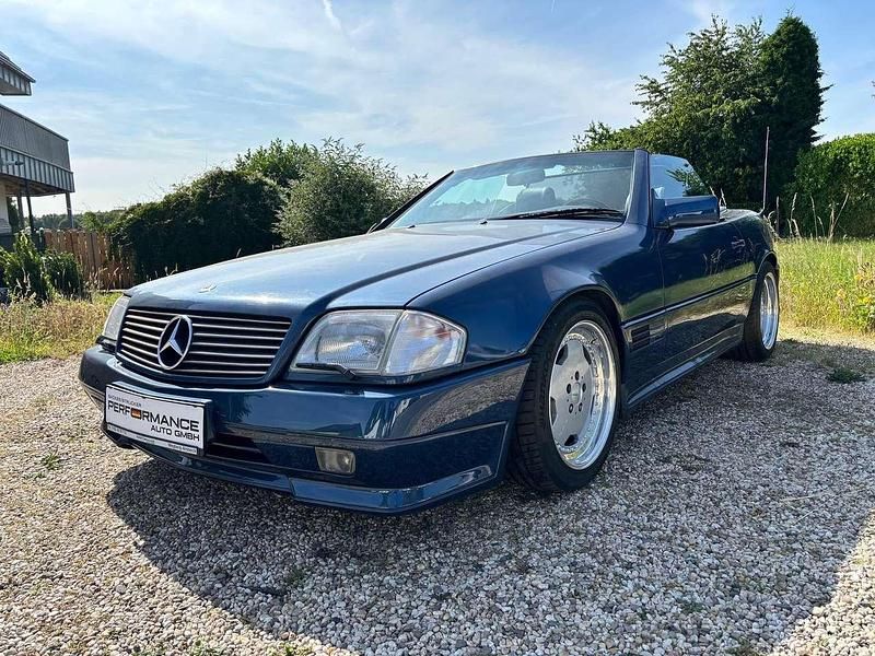 Blau Gebraucht 1992 Mercedes SL500 AMG Cabrio | 55.999 € - Bild 1/4