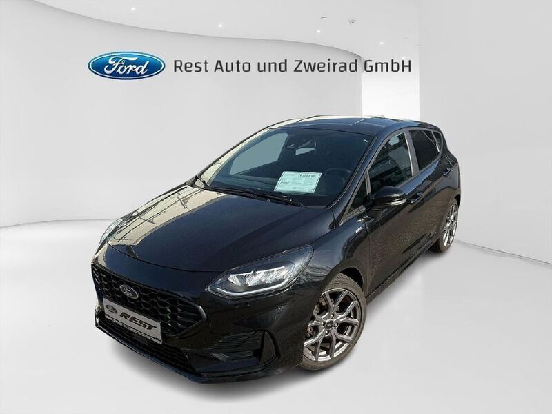 Obsidianschwarz metallic Gebraucht 2022 Ford Fiesta ST-Line Kleinwagen | 16.980 € (Fairer Preis) - Bild 1/4