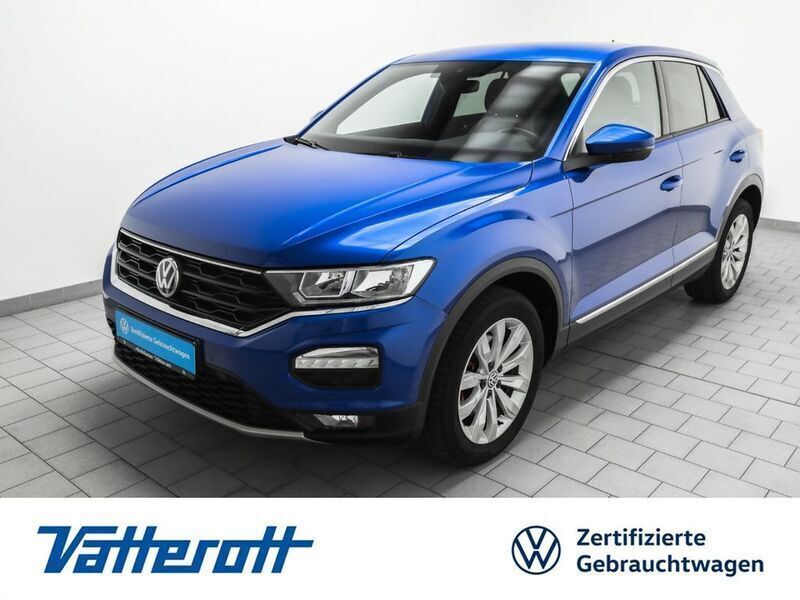Ravennablau metallic (metallic) Gebraucht 2019 VW T-Roc Sport SUV | 21.680 € (Fairer Preis) - Bild 1/4