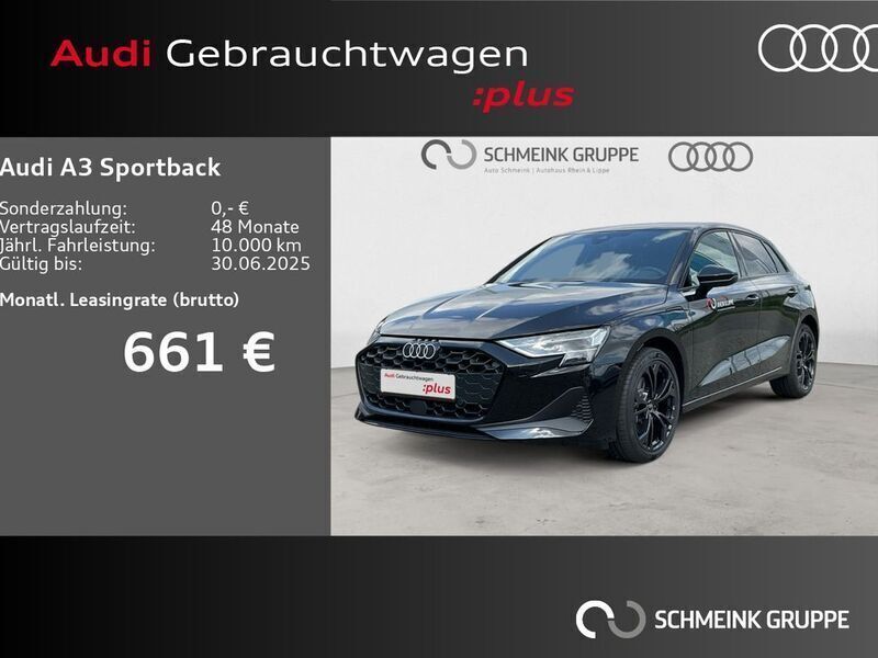 Mythosschwarz metallic Gebraucht 2025 Audi A3 Sportback e-tron Ambiente Limousine | 49.880 € - Bild 1/4
