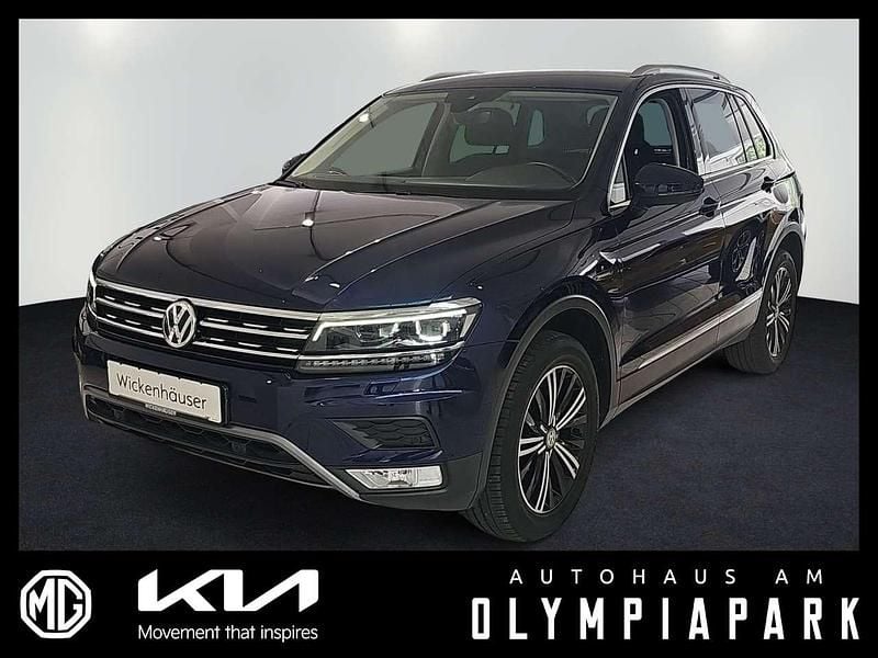 Atlantic blue (metallic) Gebraucht 2016 VW Tiguan Highline SUV | 15.990 € (Guter Preis) - Bild 1/4