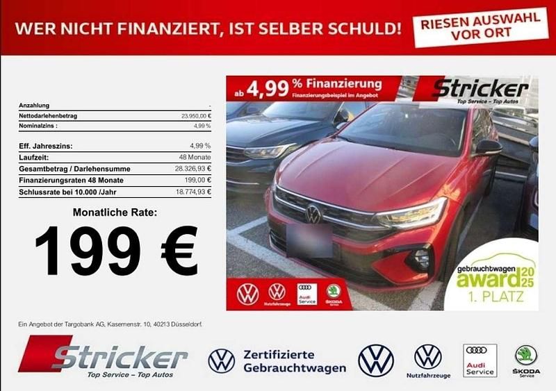 Kings red metallic (metallic) Gebraucht 2024 VW Taigo R-line SUV | 23.949 € (Fairer Preis) - Bild 1/3