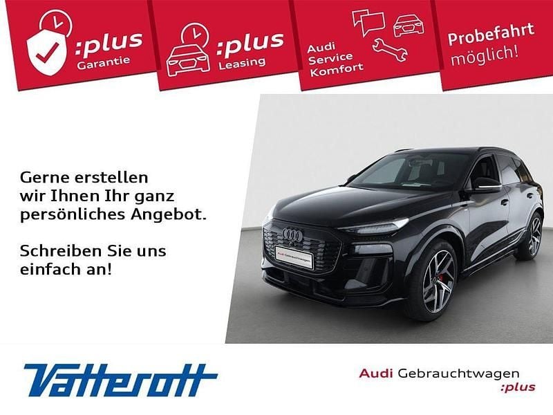 Schwarz (mythosschwarz metallic) Gebraucht 2025 Audi Q6 e-tron S-Line SUV | 72.990 € (Superpreis) - Bild 1/4