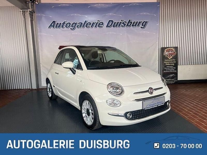 Gelato weiss) (weiss Gebraucht 2019 Fiat 500 Lounge Cabrio | 12.800 € (Fairer Preis) - Bild 1/4