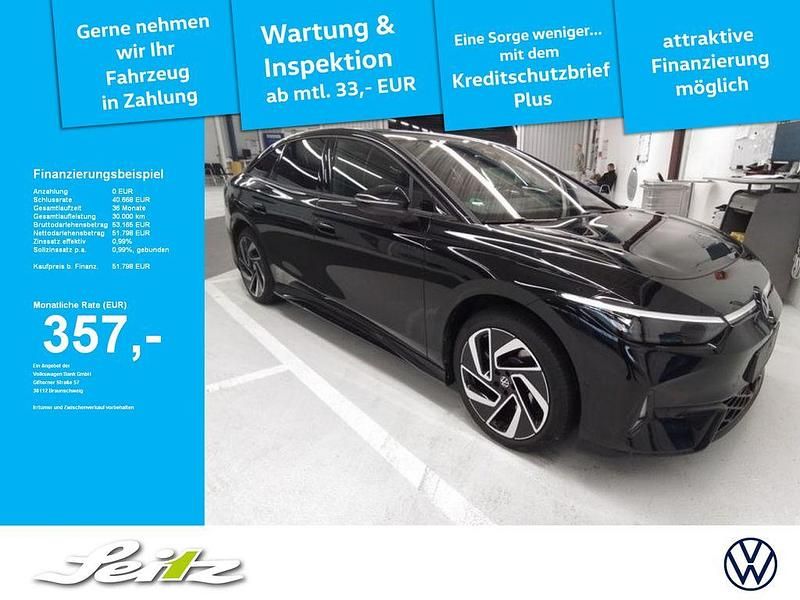 Grenadillschwarz metallic Gebraucht 2024 VW ID.7 GTX Limousine | 51.798 € - Bild 1/3