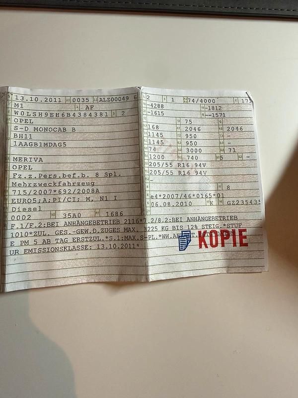 Gebraucht 2011 Opel Meriva Van / Kleinbus | 2.222 € (Guter Preis) - Bild 1/4