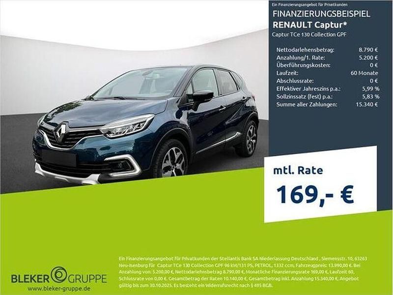 Blau rqq + schwarz gne Gebraucht 2019 Renault Captur Collection SUV | 13.990 € (Fairer Preis) - Bild 1/3