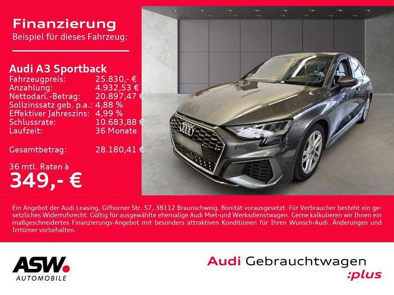 Gebraucht Audi A3 S-Line 116 PS (85 kW) 2023 Daytonagrau perleffekt Limousine