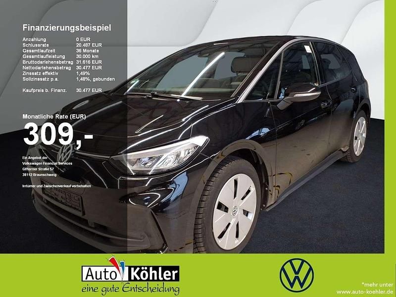 Grenadillschwarz / graumelange Gebraucht 2024 VW ID.3 Pro Kleinwagen | 30.477 € (Guter Preis) - Bild 1/3