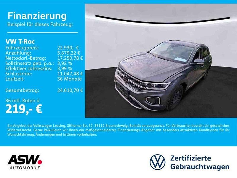 Indiumgrau metallic Gebraucht 2022 VW T-Roc Style SUV | 22.930 € (Fairer Preis) - Bild 1/3