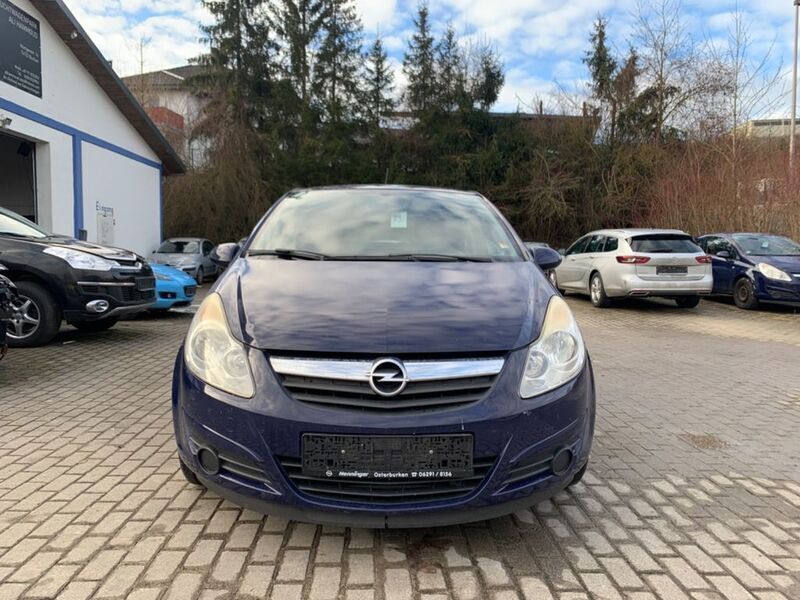 Blau Gebraucht 2009 Opel Corsa Selection Limousine | 599 € (Superpreis) - Bild 1/4