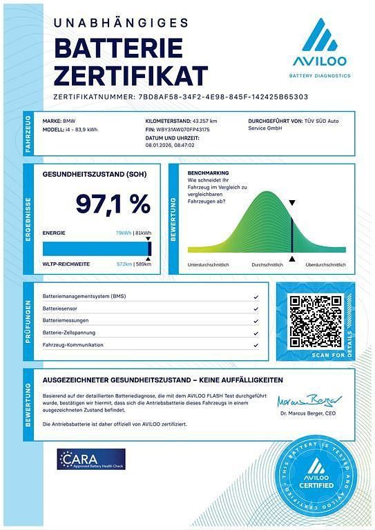 Gebraucht BMW i4 Performance 400 kW (544 PS) 2023 Blau Limousine