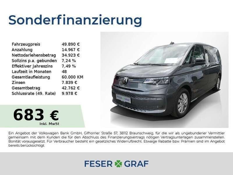 Indiumgrau metallic Gebraucht 2024 VW T7 Basis Van | 49.890 € (Superpreis) - Bild 1/4