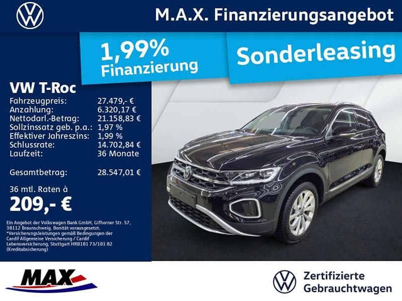 Deep black perleffekt Gebraucht 2024 VW T-Roc Style SUV | 27.479 € (Guter Preis) - Bild 1/3