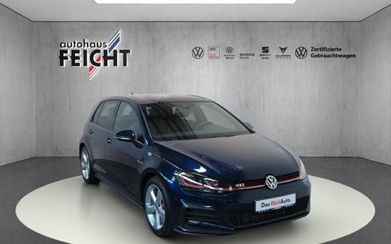Atlantic blue metallic (metallic) Gebraucht 2018 VW Golf VII GTI Limousine | 20.449 € (Guter Preis) - Bild 1/4