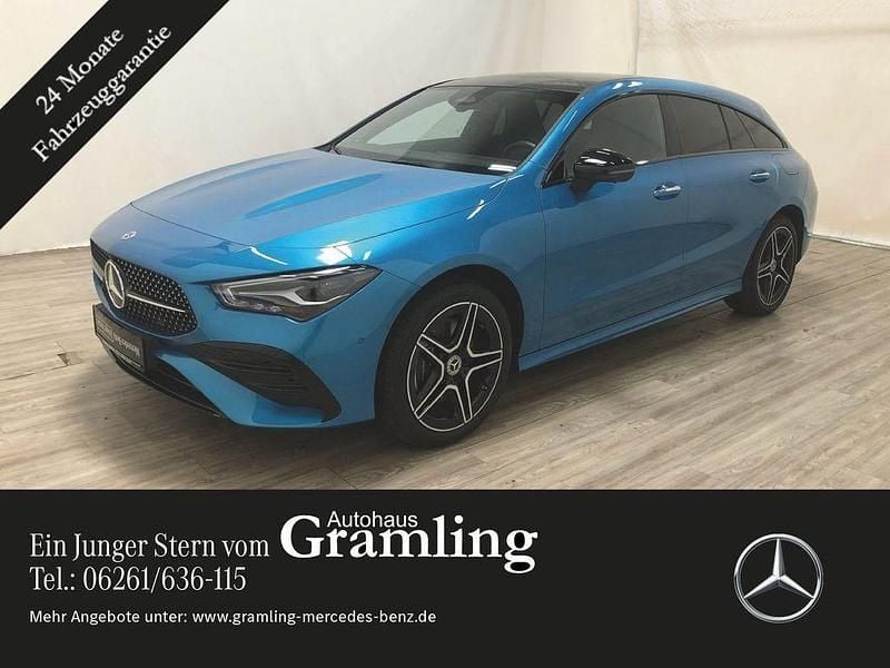 Blau Gebraucht 2024 Mercedes CLA250e Shooting Brake AMG Kombi | 39.499 € (Teuer) - Bild 1/4