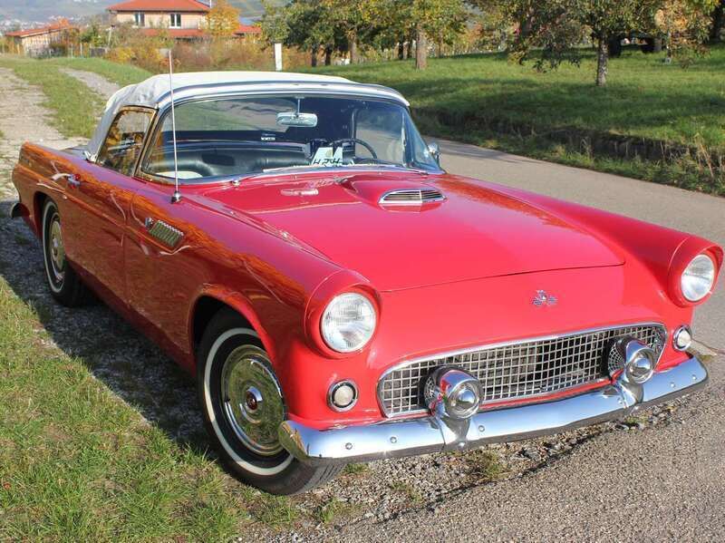 Rot Gebraucht 1955 Ford Thunderbird Cabrio | 46.800 € - Bild 1/4