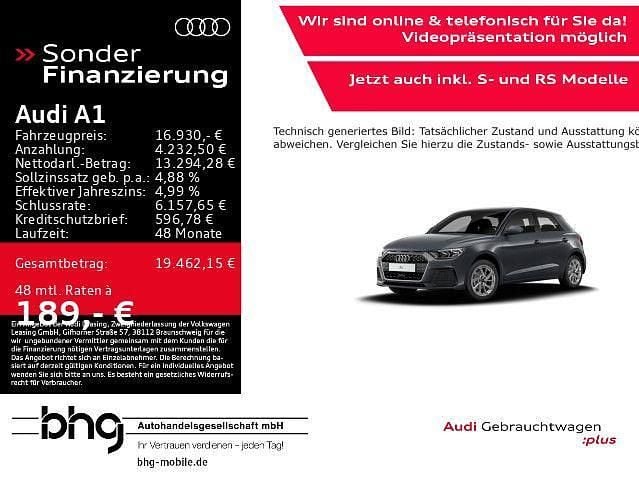 Grau Gebraucht 2020 Audi A1 Sportback Advanced Kleinwagen | 16.930 € (Fairer Preis) - Bild 1/4