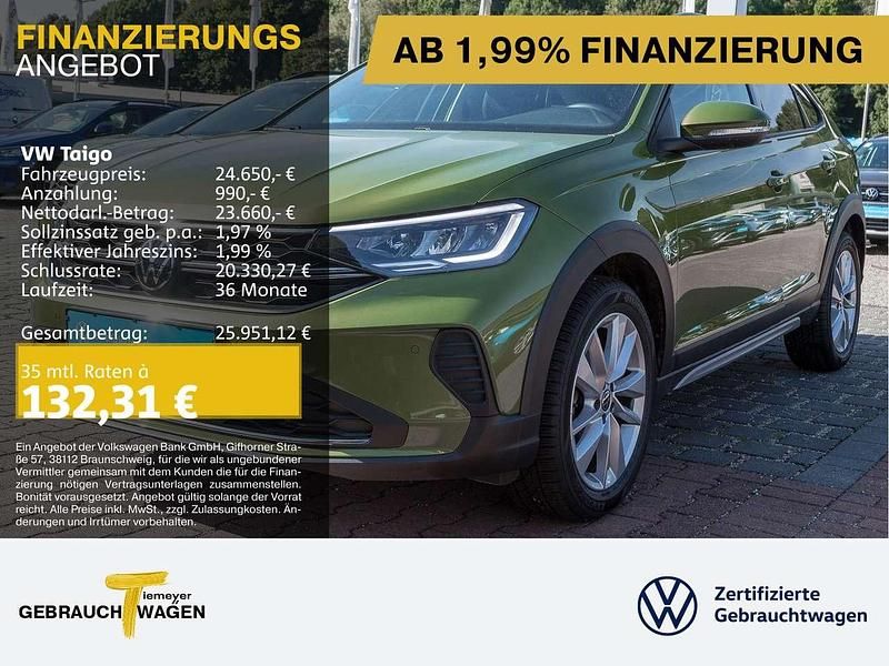Visual green metallic Gebraucht 2024 VW Taigo Move SUV | 24.650 € (Guter Preis) - Bild 1/4