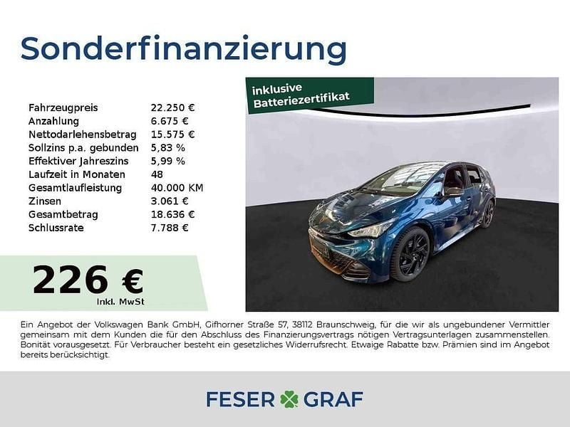 Gebraucht Cupra Born 150 kW (204 PS) 2022 Aurora blue metallic Kleinwagen