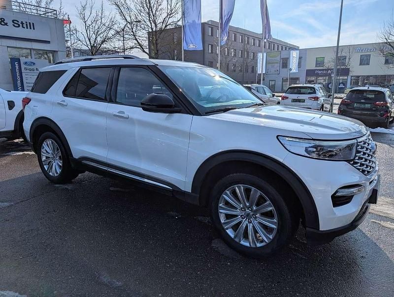 Gebraucht Ford Explorer Hybrid Platinum 457 PS (336 kW) 2021 Starweiß metallic SUV