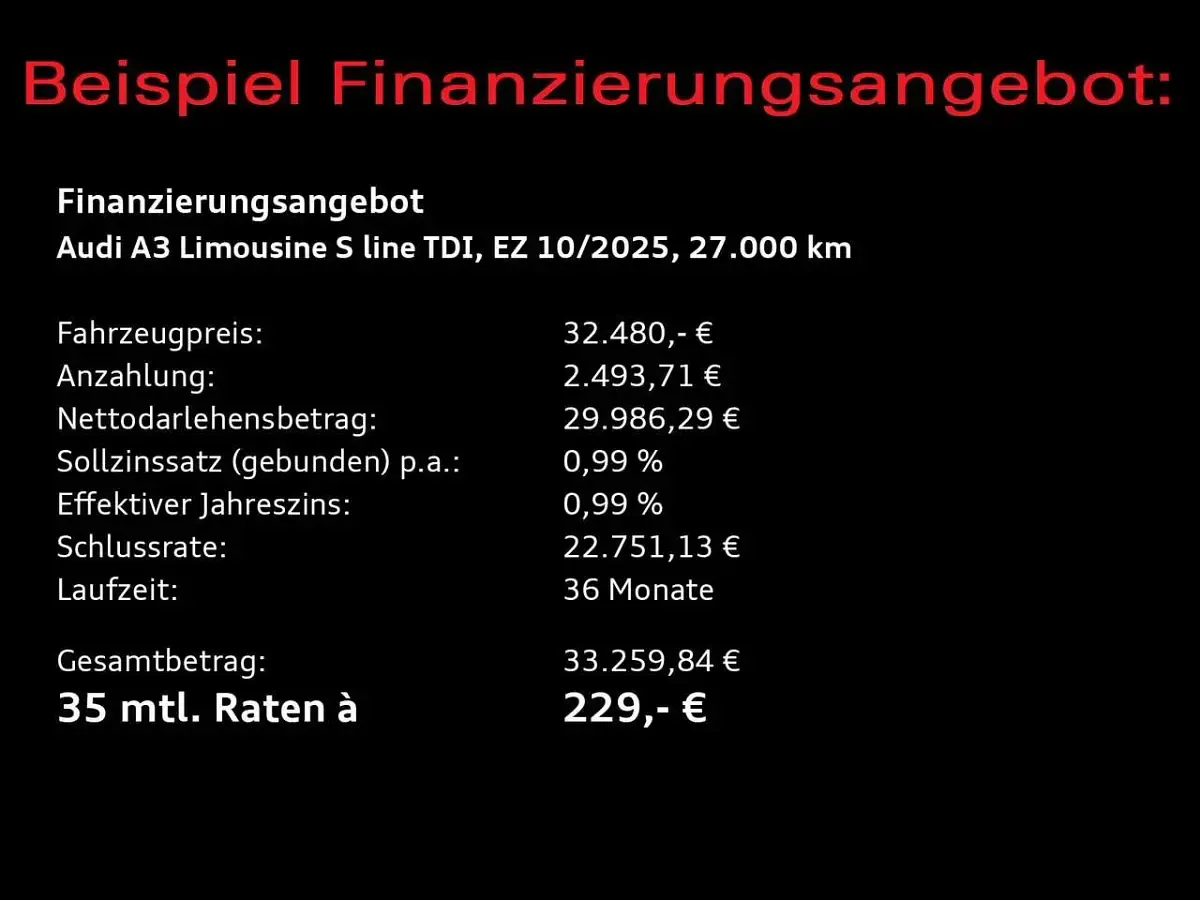 Gebraucht Audi A3 S-Line 150 PS (110 kW) 2025 Ascariblau metallic Limousine