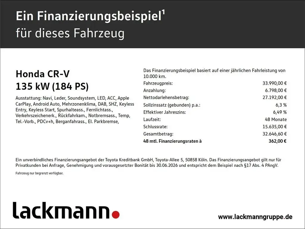 Gebraucht Honda CR-V Hybrid 184 PS (135 kW) 2023 Schwarz SUV