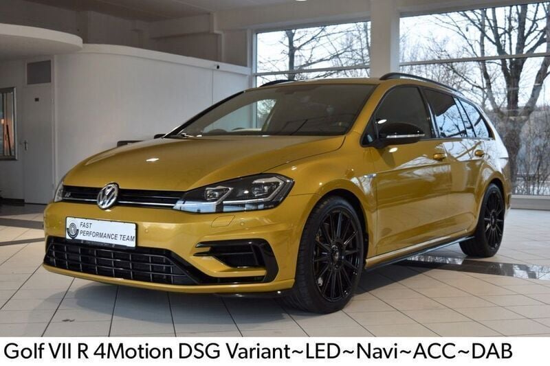 Kurkumagelb metallic Gebraucht 2018 VW Golf VII R Kombi | 24.990 € (Fairer Preis) - Bild 1/4