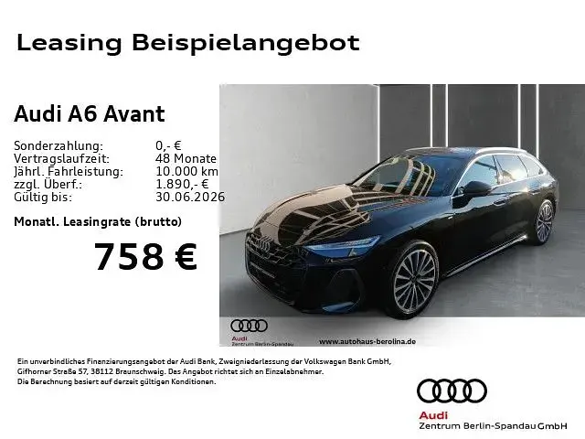 Nowe Audi A6 S-Line 299 KM (219 kW) 2025 Czarny Kombi
