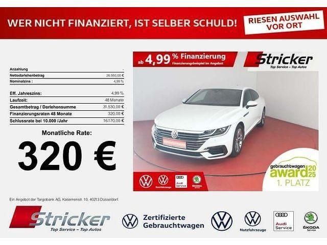 Pure white Gebraucht 2020 VW Arteon R-line Limousine | 26.950 € (Guter Preis) - Bild 1/4