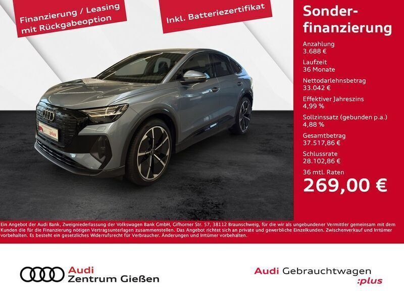 Blau Gebraucht 2022 Audi Q4 Sportback e-tron S-Line SUV | 36.730 € (Guter Preis) - Bild 1/4