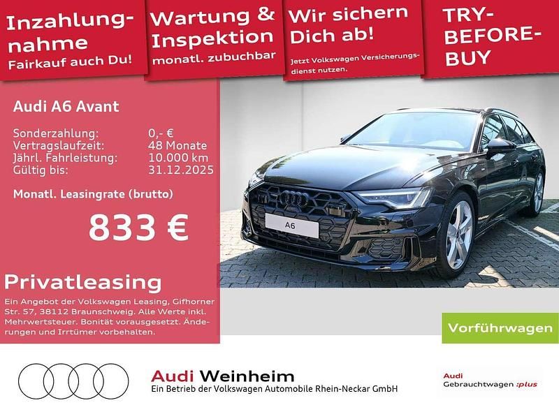 Mythosschwarz metallic Gebraucht 2025 Audi A6 S-Line Kombi | 62.999 € (Superpreis) - Bild 1/3