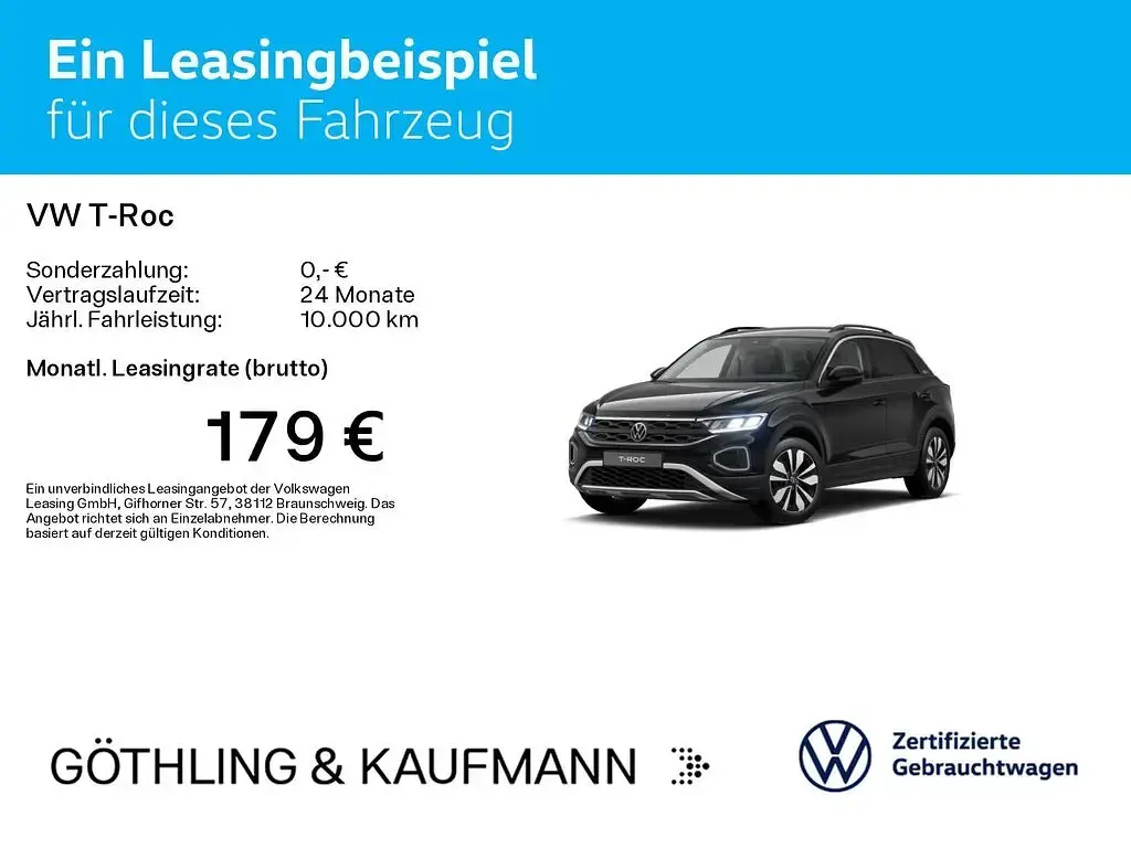 Second-hand VW T-Roc Goal 116 CP (85 kW) 2025 Negru SUV