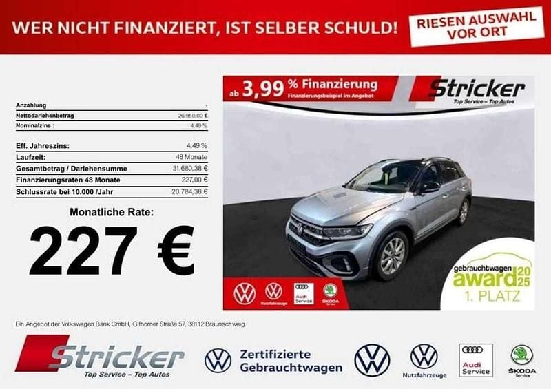 Gebraucht VW T-Roc Style 150 PS (110 kW) 2024 Silber SUV