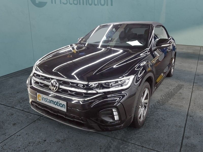 Schwarz Gebraucht 2024 VW T-Roc Cabriolet R-line Cabrio | 34.575 € (Fairer Preis) - Bild 1/2