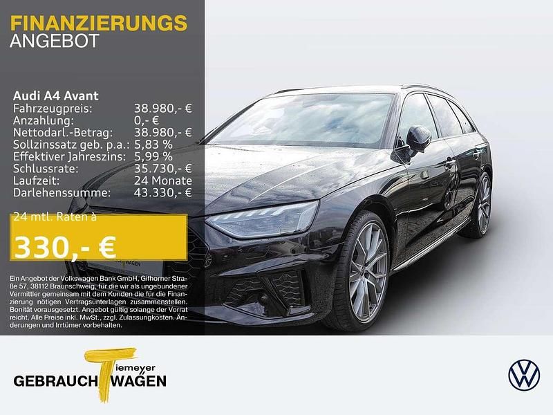 Schwarz Gebraucht 2023 Audi A4 S-Line Kombi | 38.980 € (Etwas zu teuer) - Bild 1/4