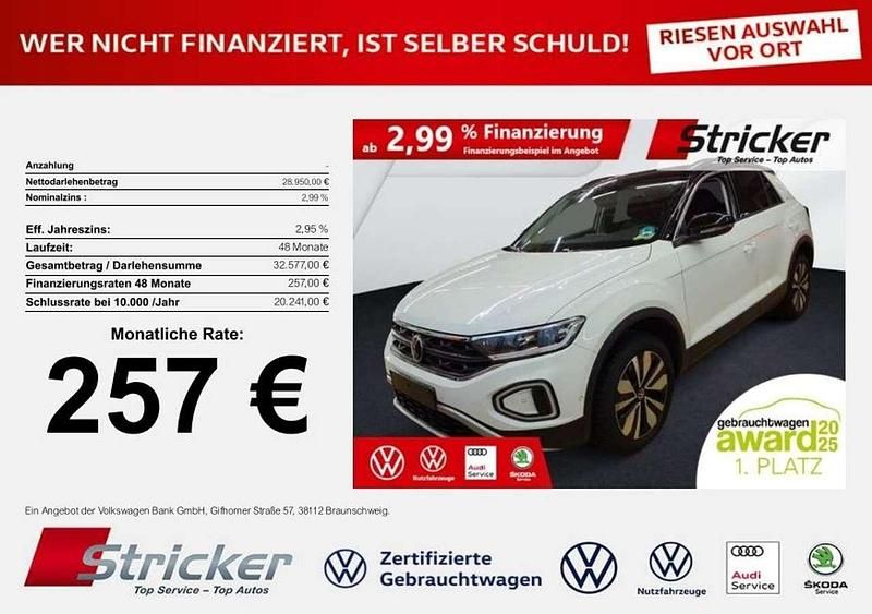 Weiß Gebraucht 2025 VW T-Roc Goal SUV | 28.949 € (Superpreis) - Bild 1/3