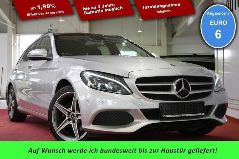 Silber Gebraucht 2018 Mercedes C200 AMG Kombi | 16.990 € (Superpreis) - Bild 1/4