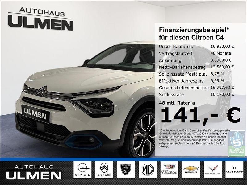 Weiss Gebraucht 2023 Citroën e-C4 Feel Limousine | 16.950 € (Superpreis) - Bild 1/4