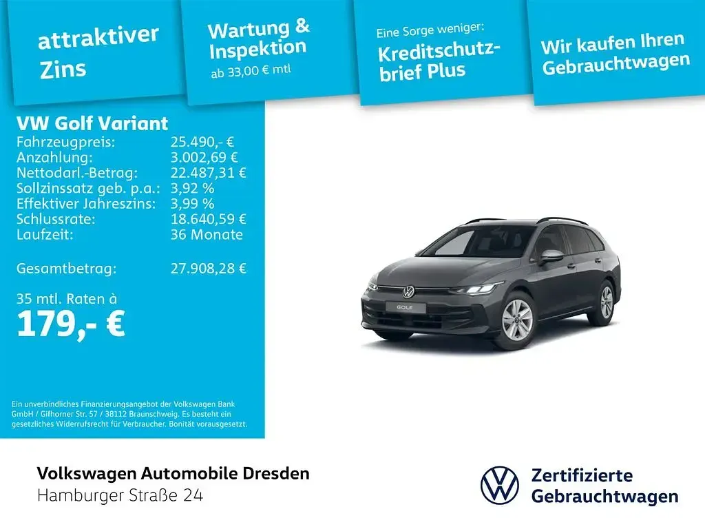 Gebraucht VW Golf VIII Life 116 PS (85 kW) 2025 Grau Kombi