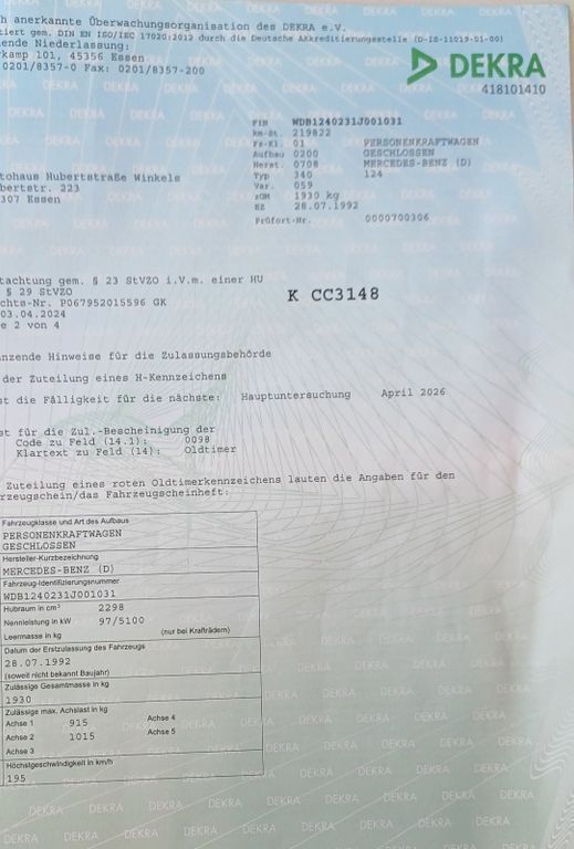 Gebraucht Mercedes 230 132 PS (97 kW) 1992 Violett metallic Limousine