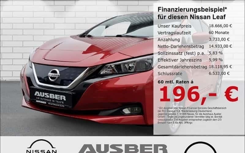 M) (rot Gebraucht 2022 Nissan Leaf N-Connecta Kleinwagen | 18.666 € (Fairer Preis) - Bild 1/4