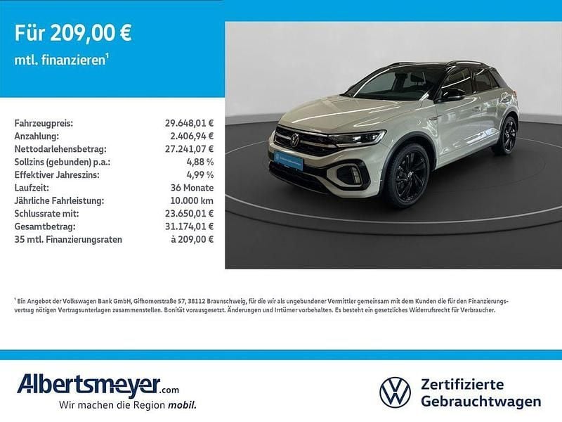 Grau Gebraucht 2025 VW T-Roc R-line SUV | 29.648 € (Guter Preis) - Bild 1/4