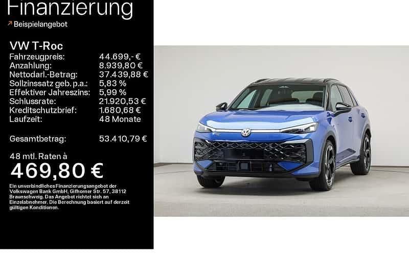 Blau Neu 2025 VW T-Roc R-line SUV | 44.699 € (Teuer) - Bild 1/4