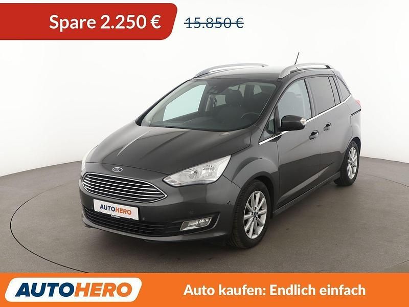 Grau Gebraucht 2019 Ford Grand C-Max Titanium Van / Kleinbus | 13.600 € (Fairer Preis) - Bild 1/3